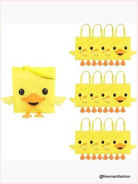 Large Nonwoven Tote Bags Pack of 12 Durable Reusable Party Essentials